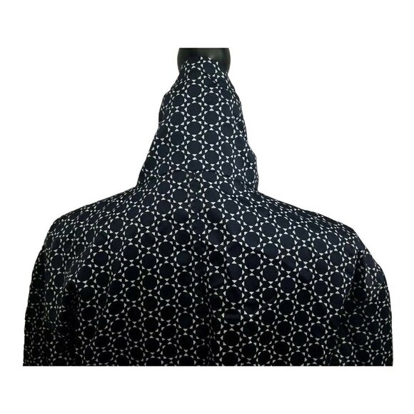 Bianca Nygard Weekend Womens Jacket Size 6 Blue Silver Snap Front Geometric - Picture 10 of 12